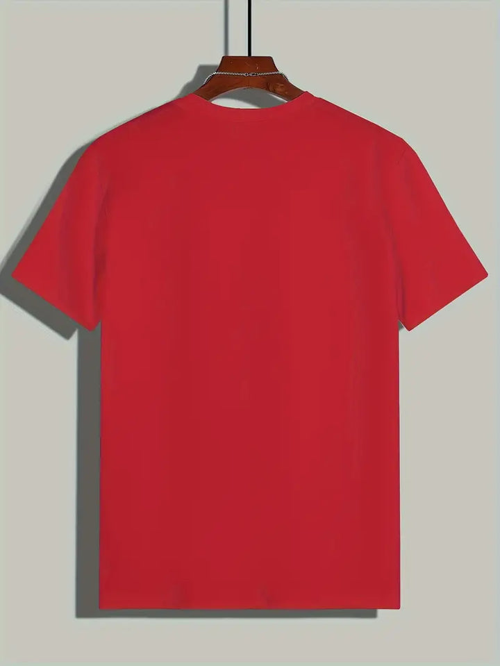 Unifarbenes Herren Basic T-Shirt, leicht kombinierbar für verschiedene Outfits.