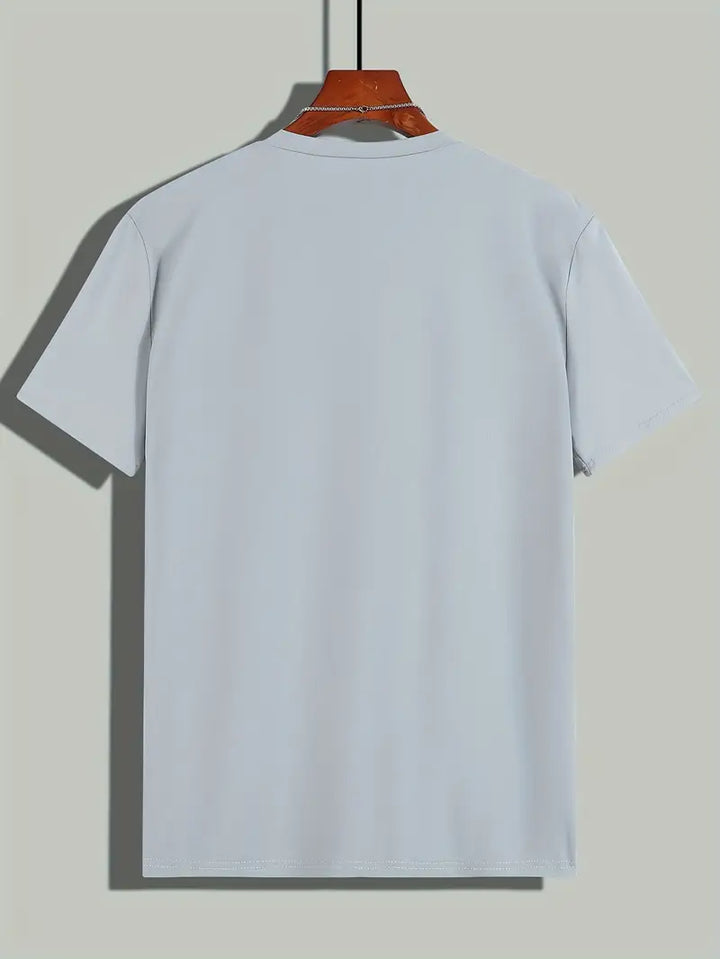 Casual Herren Oberteil in Grau meliert, das Nico T-Shirt für moderne Alltagsgarderobe.