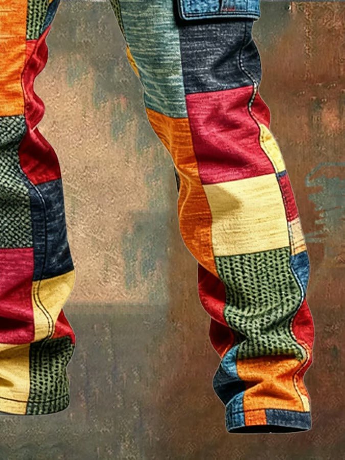 Stylische Herren Vintage Cargohose im Alltag getragen. Komfortable Männerkleidung für Freizeit und Outdoor-Aktivitäten.