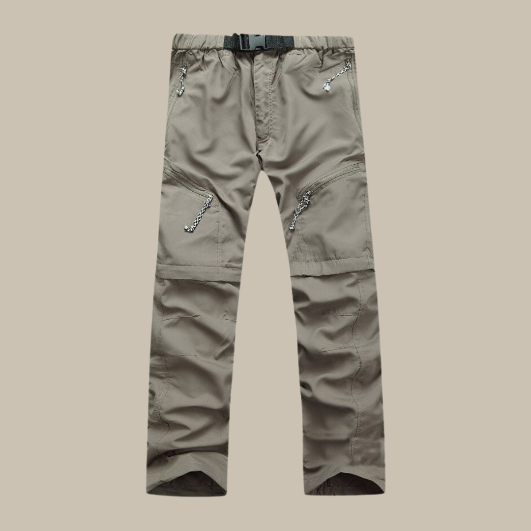 Flexible Herren Abzipphose/Wanderhose in Schwarz, praktisch für jede Jahreszeit und Reise.