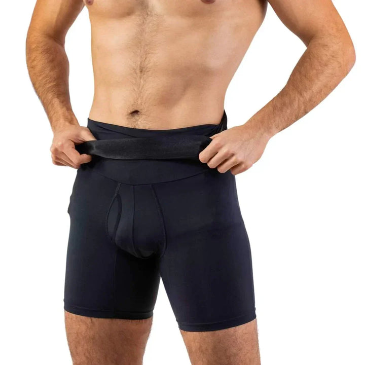Vielseitige Herren Kompressions-Shorts, ganzjährig als Sport- & figürformende Unterwäsche tragbar.