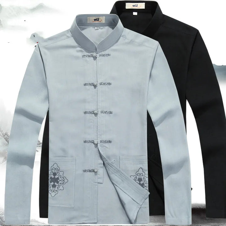 Herren Freizeit-Set im japanischen Stil. Modernes Oberteil & bequeme Hose für ganzjährigen Komfort.