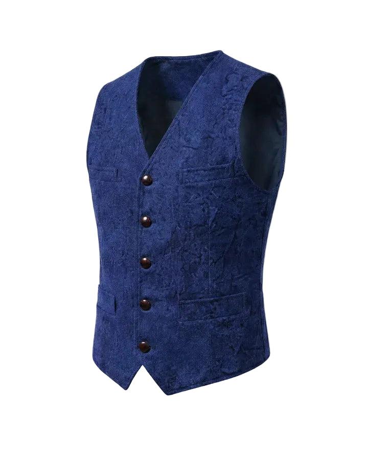 Vielseitige Herren V-Ausschnitt Weste Regularfit, perfekt für formelle Anlässe & entspannte Freizeit.