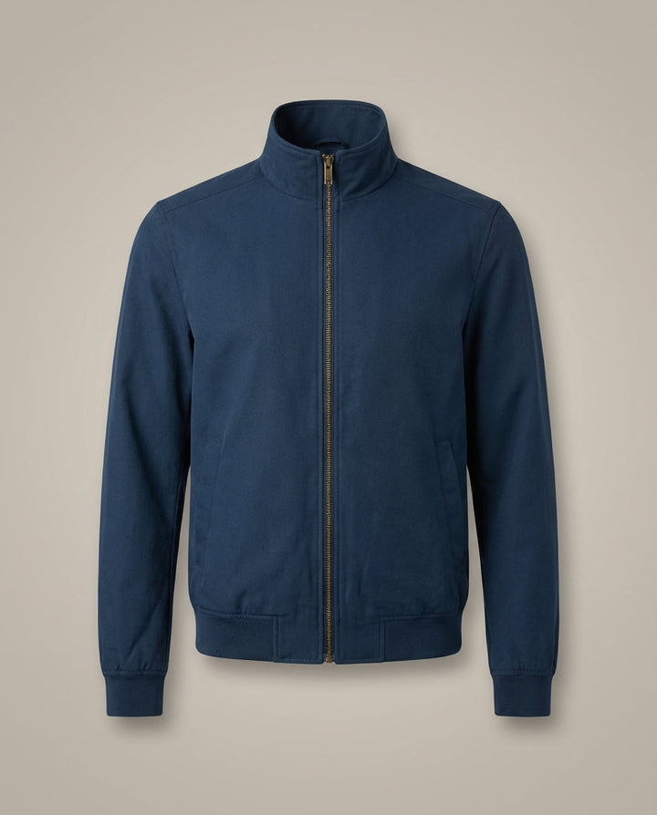 Trendige Herren Übergangsjacke, Stehkragen, khaki. Perfekt für lässige Freizeit- und Outdooraktivitäten.