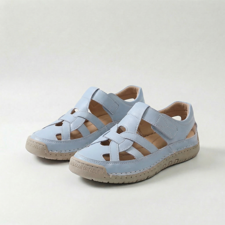 Luftige Damenschuhe, sehr leicht, für den Sommer, mit praktischem Klettverschluss.