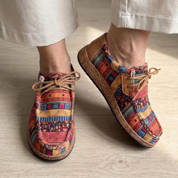 Blaue Damen Komfort-Sneaker. Atmungsaktiver Orthopädie-Schuh für Stil & Bequemlichkeit im Alltag.