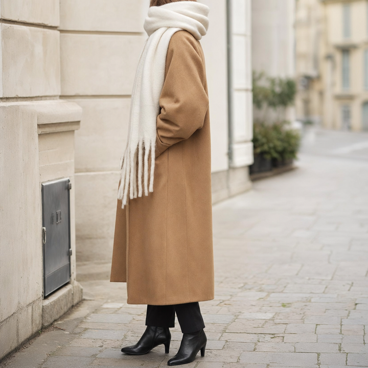 Kuscheliger Damen Oversize-Schal mit weichem Kaschmir-Gefühl & stilvollen Fransen. Perfektes elegantes Accessoire.