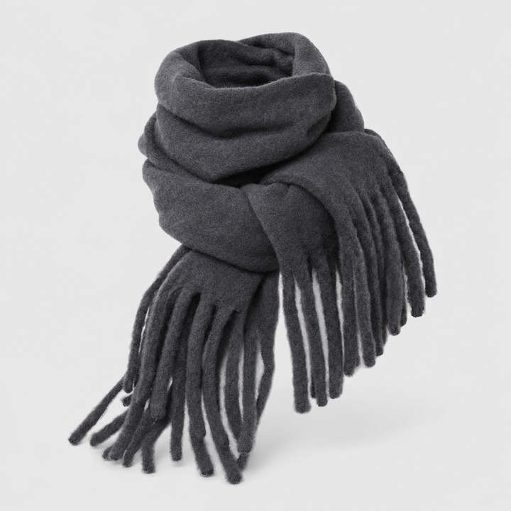 Vielseitiger Damen Oversize-Schal mit weichem Kaschmir-Gefühl und eleganten Fransen. Kuscheliger Winterschal.