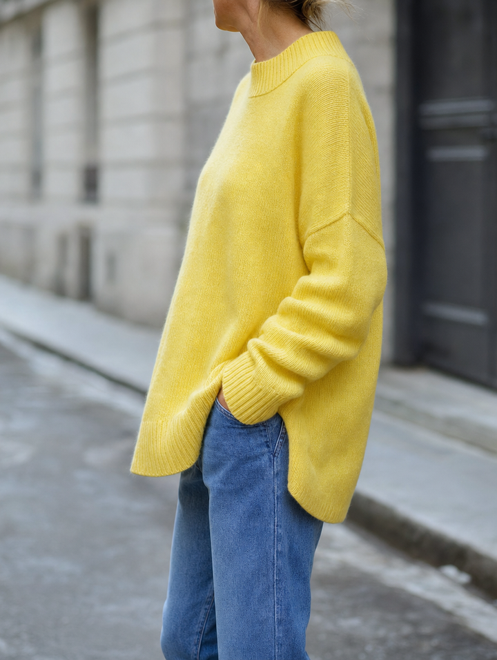 Weicher, warmer Damen Grobstrickpullover, perfekt als Herbst- und Winterbekleidung für Damen.