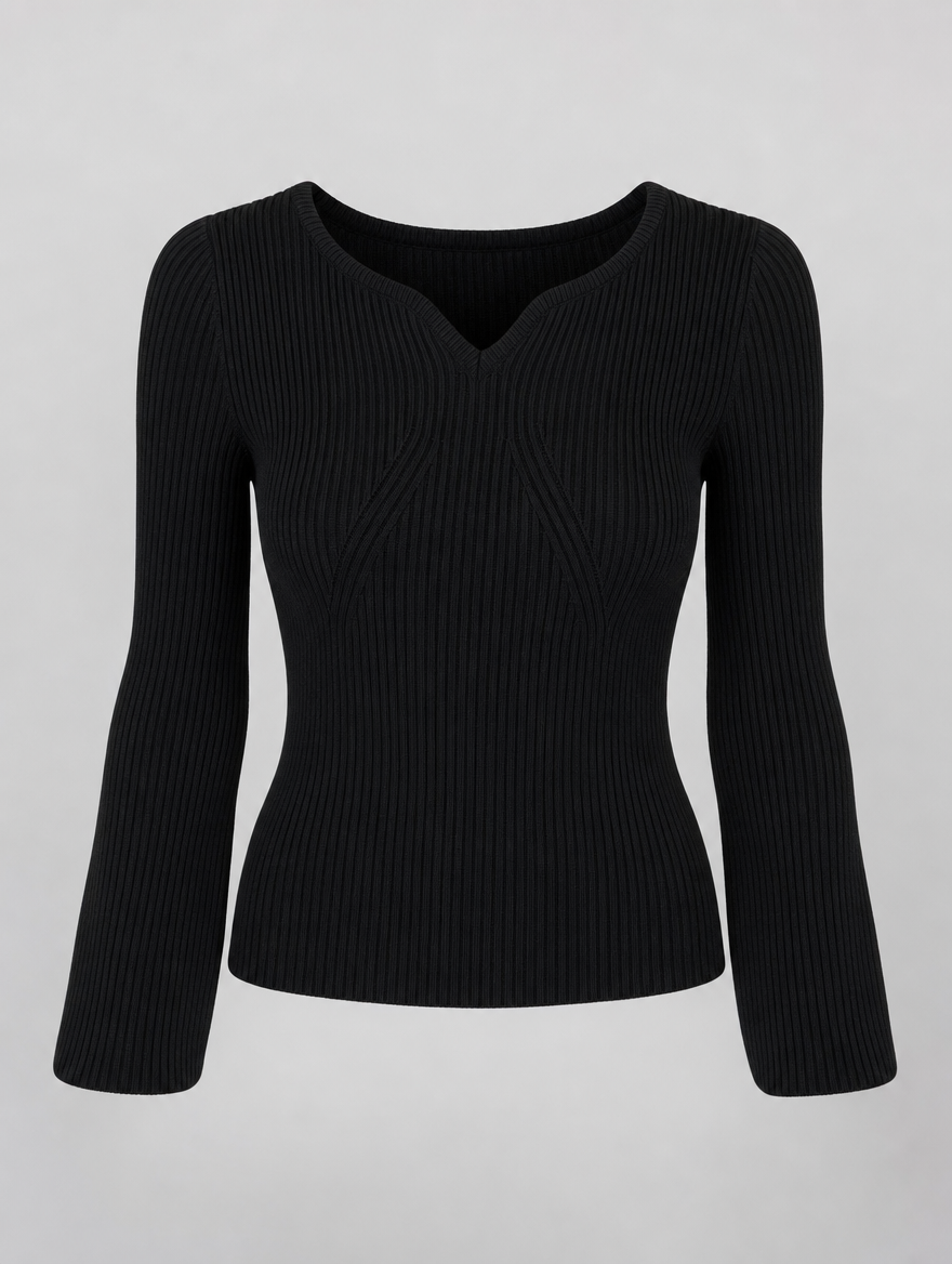 Stilvoller Damen Strickpullover mit Ballonärmeln für Herbst & Winter. Bequemer Rundhals-Pullover mit Eleganz.