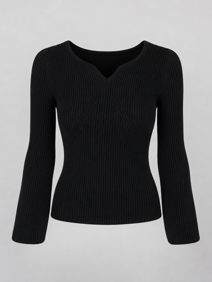 Stilvoller Damen Strickpullover mit Ballonärmeln für Herbst & Winter. Bequemer Rundhals-Pullover mit Eleganz.