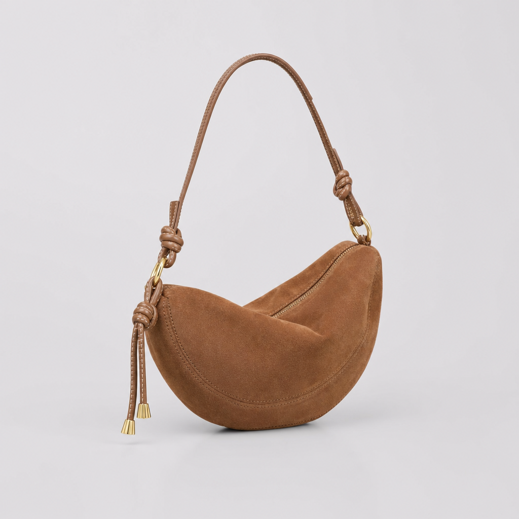 Elegante Damen Sling-Tasche in Wildleder-Optik, ideal als praktische Umhängetasche für Damen.