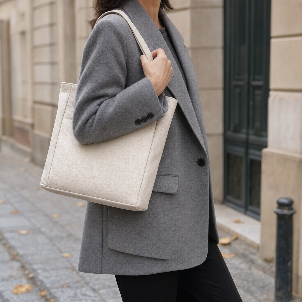 Schwarze Damen Laptop-Tasche, elegant & praktisch, mit 14-Zoll-Fach und Reißverschluss für Büro und Freizeit.
