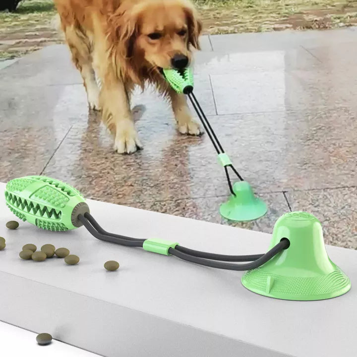 Detailaufnahme des robusten Hundezerrtaus, perfekt für Zahnpflege, als Kauartikel und interaktives Spielzeug.