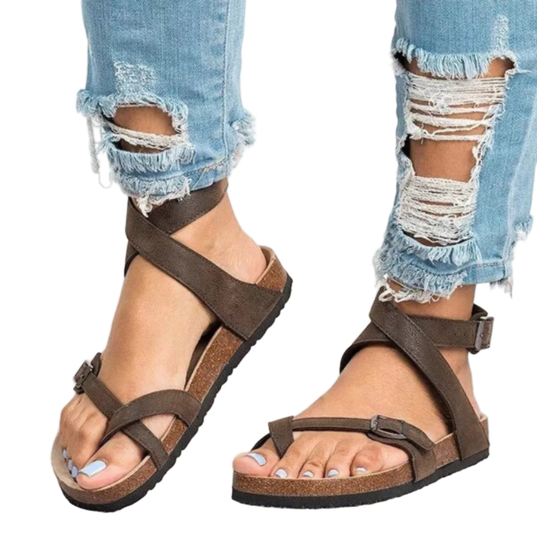 Bequeme Damen Sandalen mit verstellbaren Riemen, ideal als leichte Sommerschuhe und Alltagssandalen.