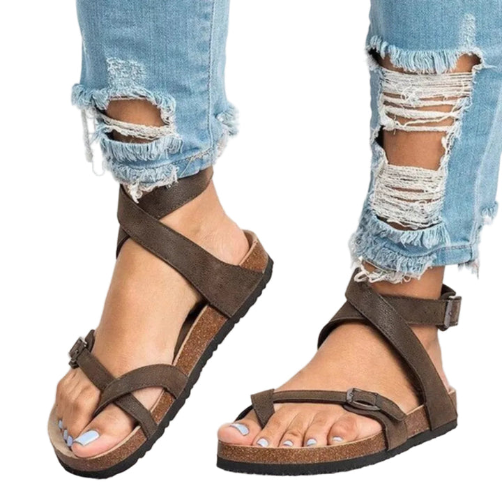 Bequeme Damen Sandalen mit verstellbaren Riemen, ideal als leichte Sommerschuhe und Alltagssandalen.