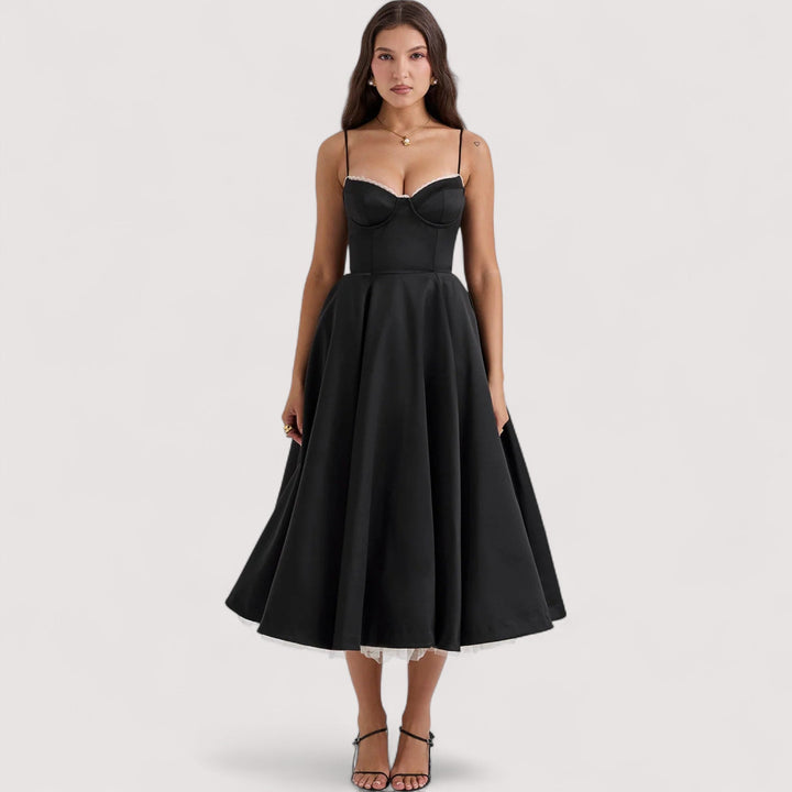 Trendiges Damen Freizeitkleid, figurbetont geschnitten mit stilvollem Korsett-Look, perfekt für den Sommer.