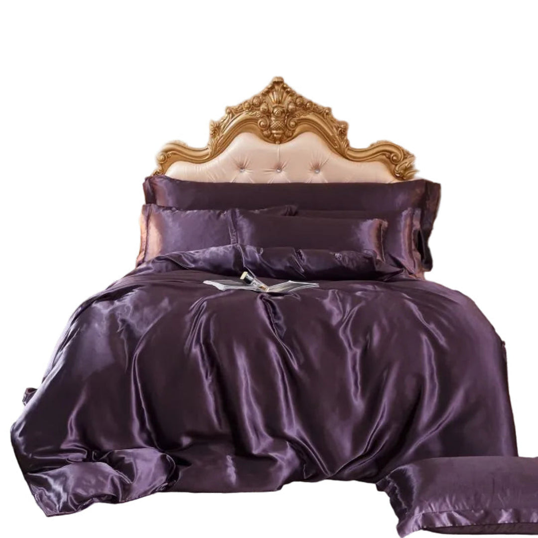 Luxuriöses 4-teiliges Bettwäsche-Set in Unifarben für Ihr modernes Schlafzimmer, Hotel-Stil.