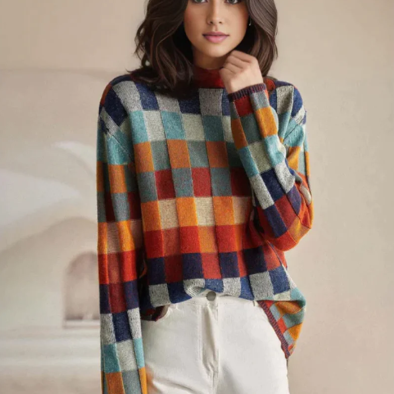 Eleganter Damen Rollkragenpullover aus kuscheligem Strick für Herbst & Winter. Warm und stilvoll für jeden Anlass.