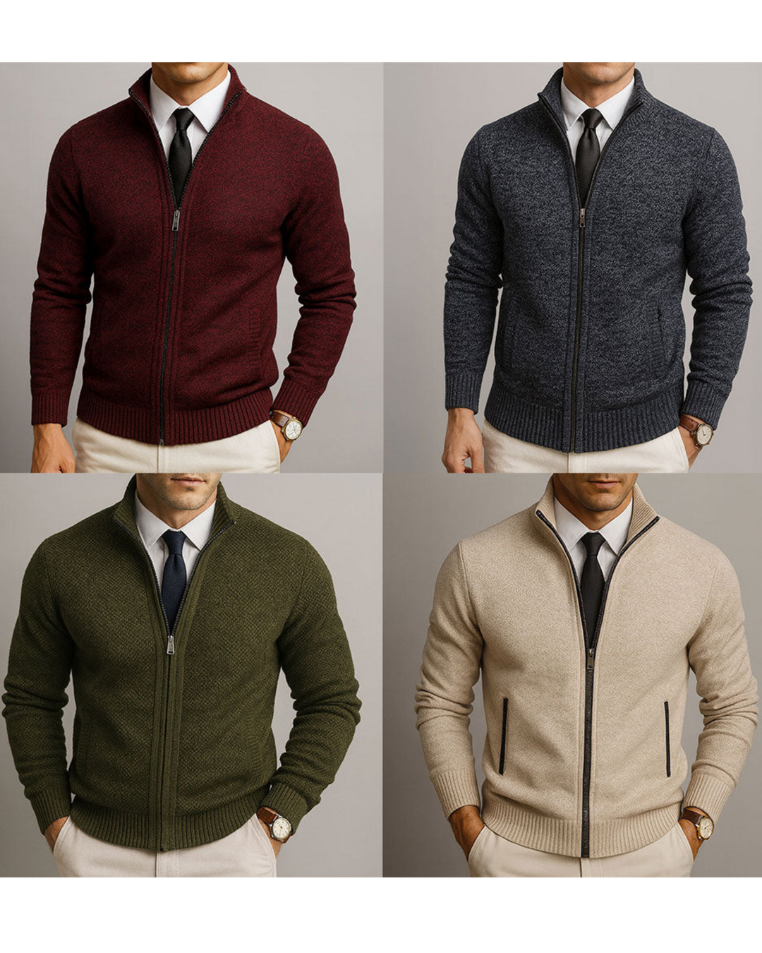 Bequeme Herren Strickjacke in Grün, ideal für entspannte Freizeitmomente und stilvolle Outfits.