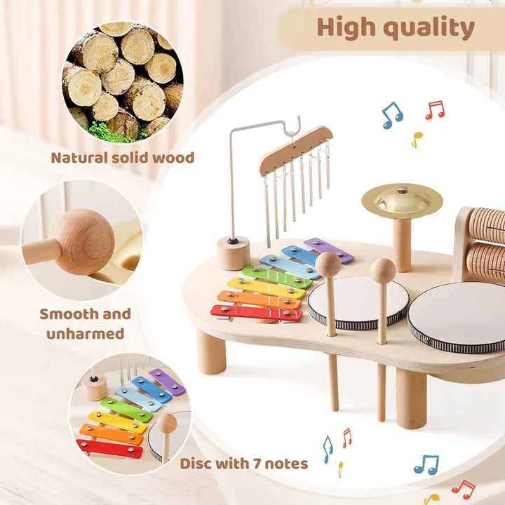 Musikalische Früherziehung: Ideales Geschenk für Kinder. Bunte Musikstation mit Instrumenten für stundenlangen Spaß.