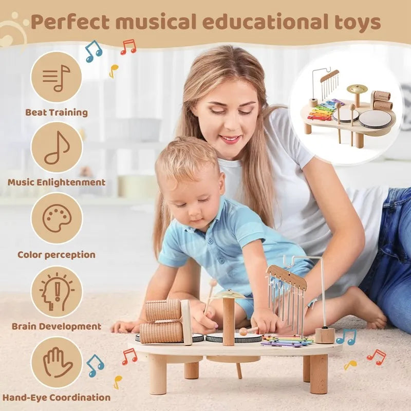 Entwicklungsspielzeug Musikstation: fördert Feinmotorik, Hörsinn und Kreativität bei Babys & Kleinkindern.