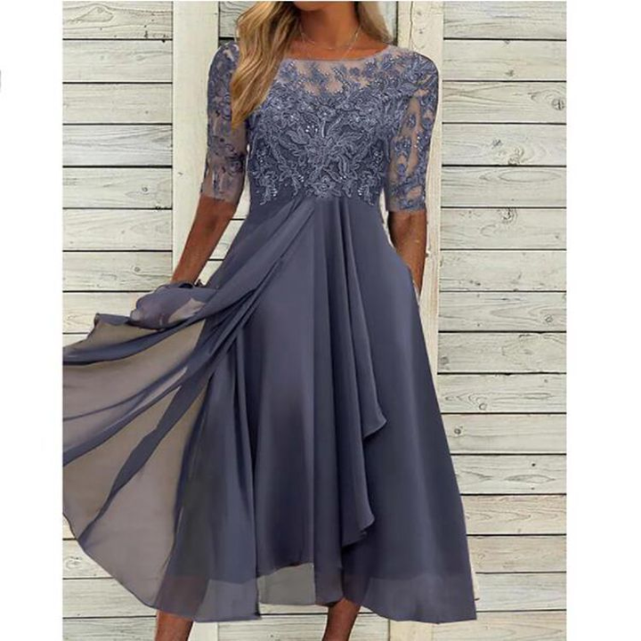 Elegantes Damenkleid in Midi-Länge. Ideal als Business-Kleid oder für festliche Anlässe.