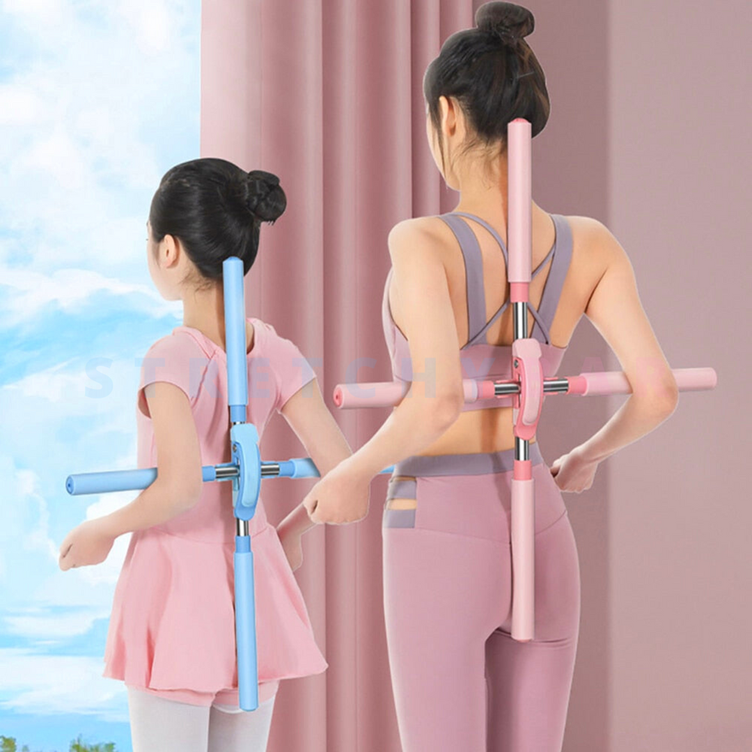 Verstellbare Nacken- & Rückenentspannung Stange in Rosa, tragbar für Schmerzlinderung und Muskelentspannung.