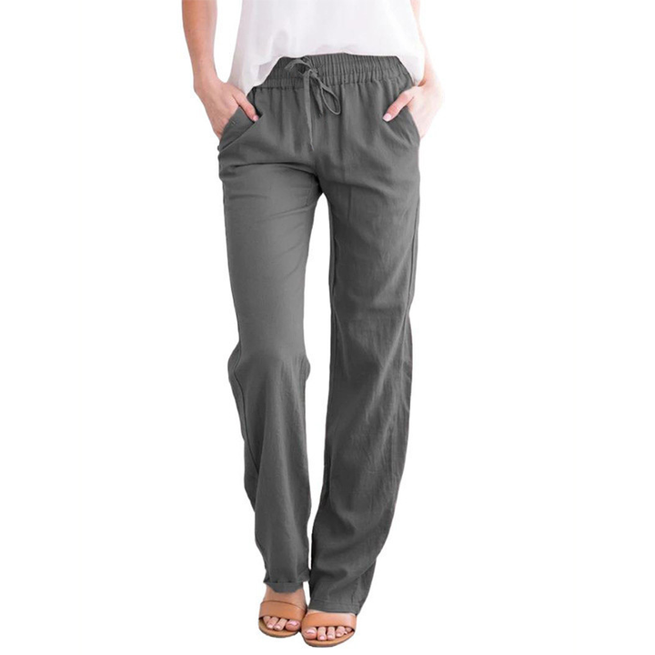 Vielseitige Damen Sommerhose in lockerer Passform, ideal für eleganten Freizeit-Look oder bequemen Urlaubsstil.