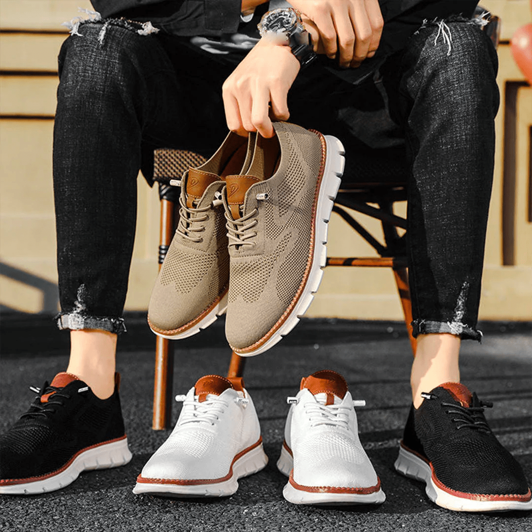 Stilvolle Herren-Freizeitschuhe in Oliv, Karamell, Braun, Schwarz, Weiß, für jeden Geschmack.