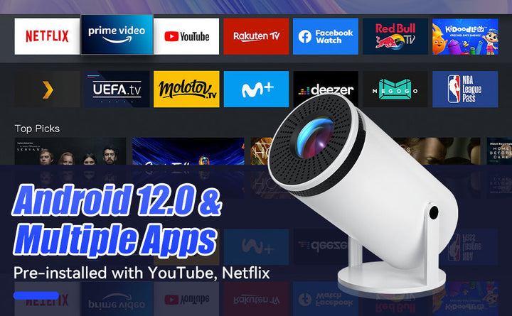 Smart Beamer VisionCast 130X mit Full HD Auflösung, Android OS, WLAN und Bluetooth für gestochen scharfe Bilder.