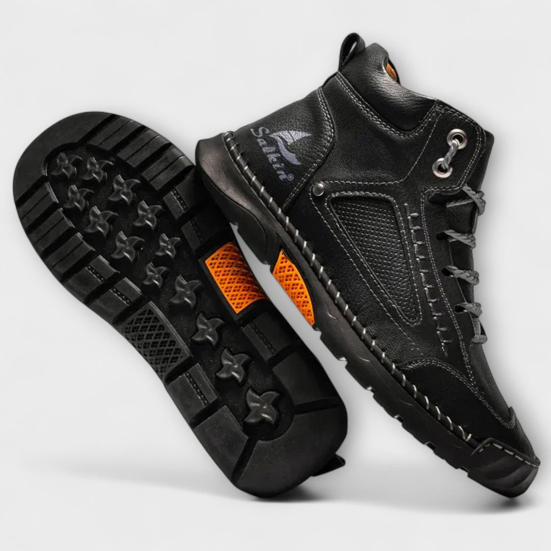 Bequeme Herren Stiefel, hoch geschnitten, für lange Spaziergänge & täglichen Komfort.