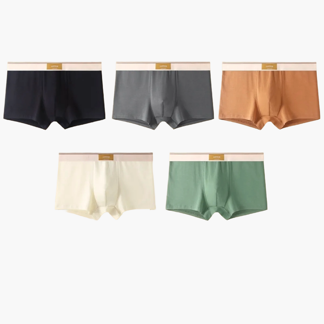 Hochwertige Herren Boxershorts im 5er Pack, Mid-Rise, atmungsaktiv und komfortabel für jeden Tag.