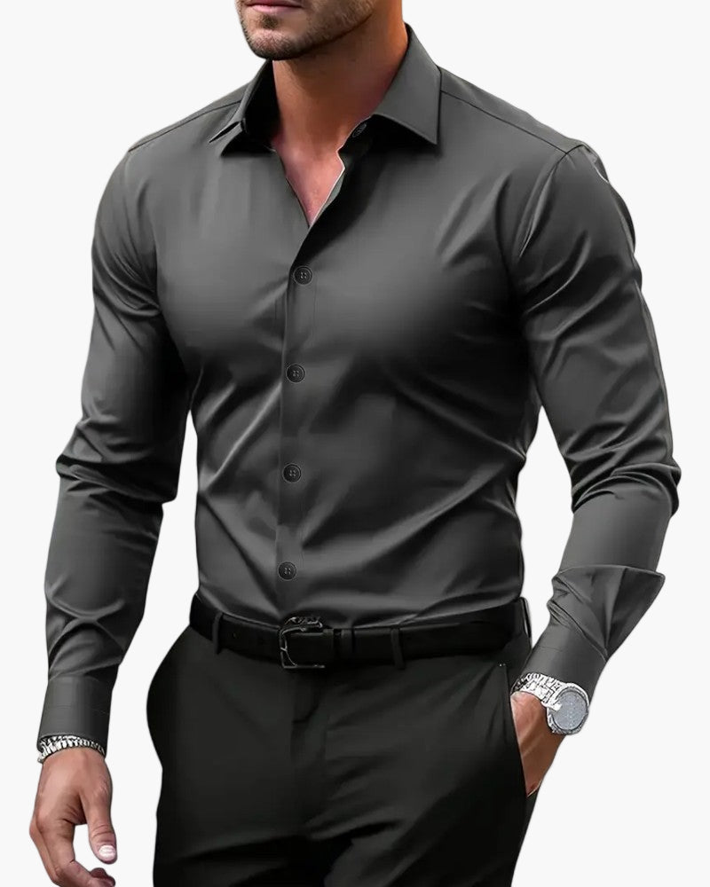Hochwertiges Herren Business-Hemd, modernes Slim Fit Langarmhemd, perfekt für Bürokleidung und Männermode.