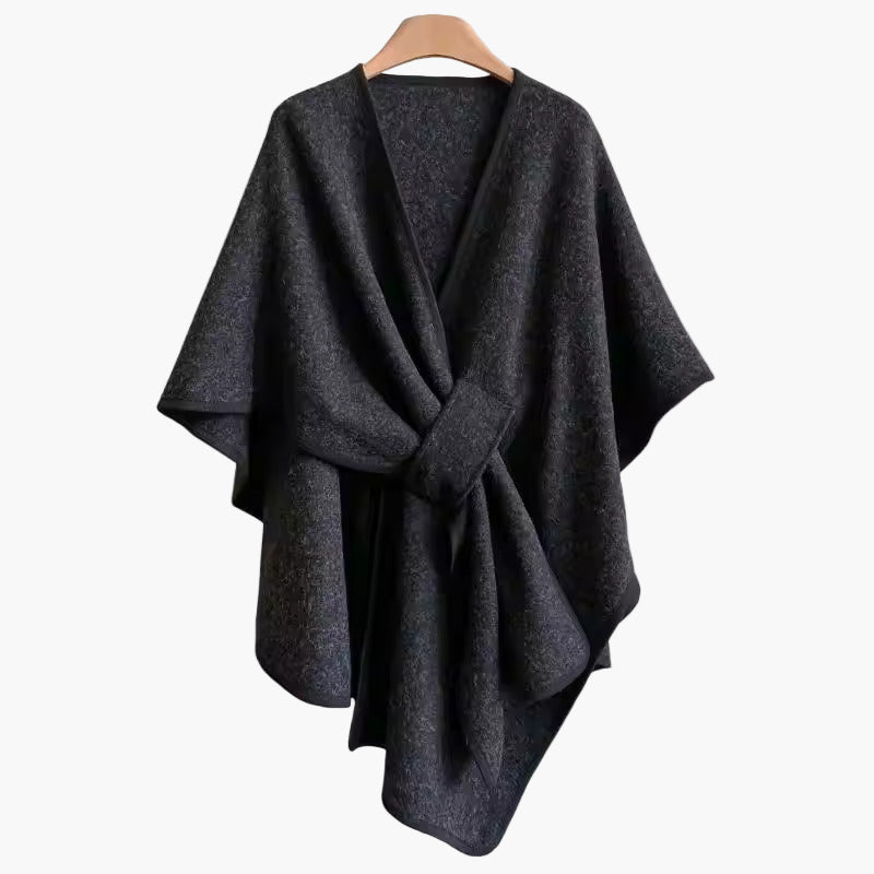 Fließender Damen Poncho-Schal, vielseitig drapierbar als modisches Accessoire, kuscheliger Wollmix.