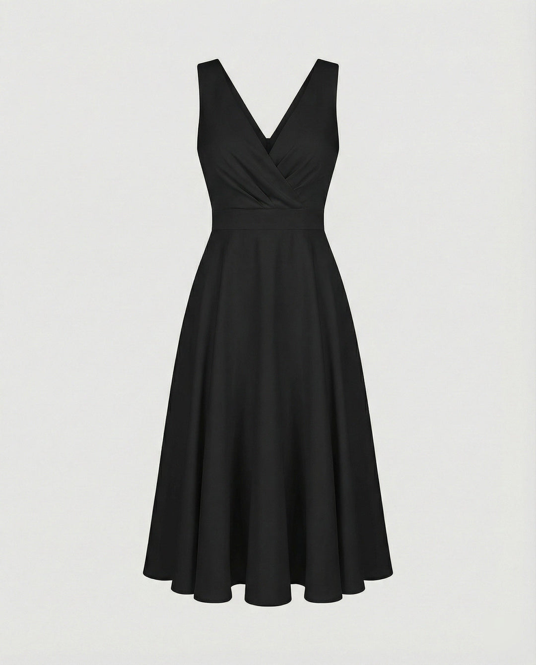 Modernes Damen Trägerkleid Matilda in A-Linie mit V-Ausschnitt, ideal als Sommer- oder Freizeitkleid.
