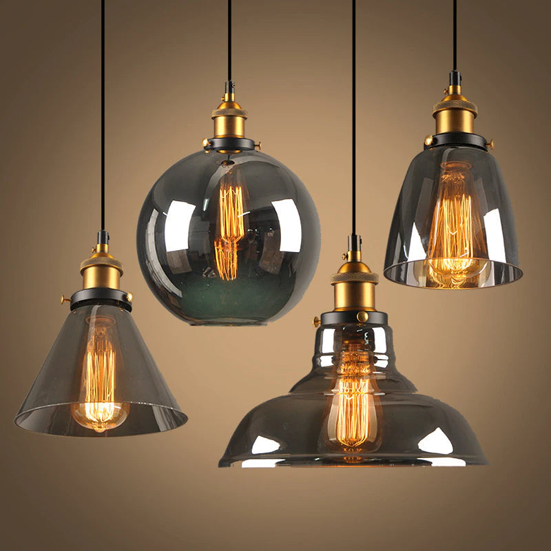 Elegante Kristall Hängelampe, luxuriöse Pendelleuchte für modernes Wohnzimmer. Rauchgrau.