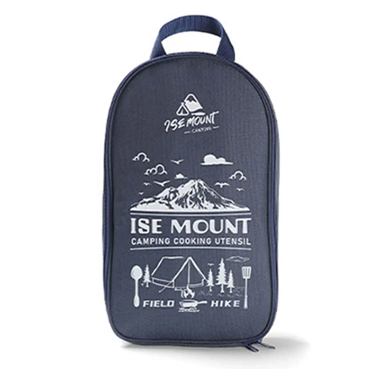 Robustes 9-teiliges Edelstahl Kochset für Outdoor-Küche. Langlebiges Reisekochset für Picknick.