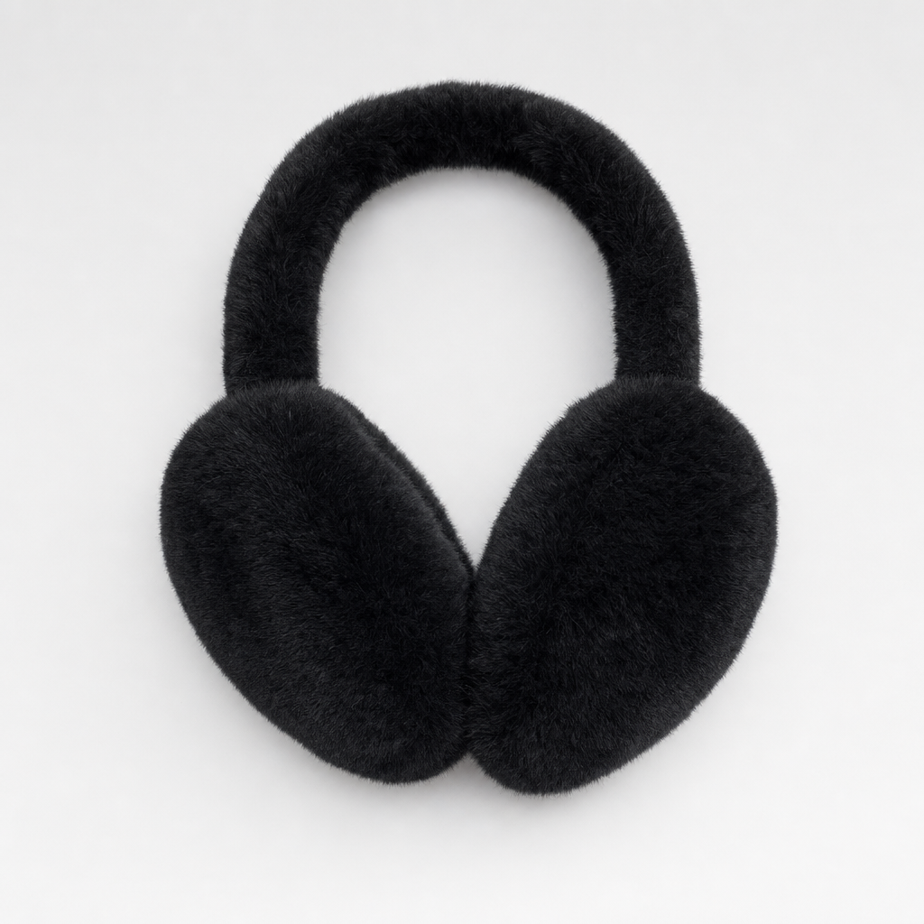 Elegante, faltbare Damen Ohrenwärmer aus luxuriösem Kunstfell für extra Wärme und Komfort im Winter.