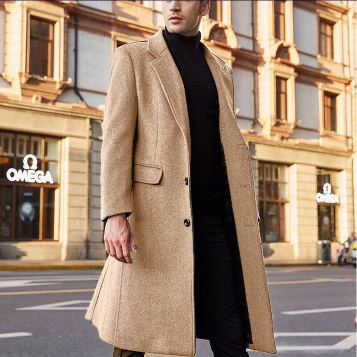 Hochwertiger Herren Eleganter Wintermantel, mittellang. Ideale Oberbekleidung für Business & Freizeit Mode.