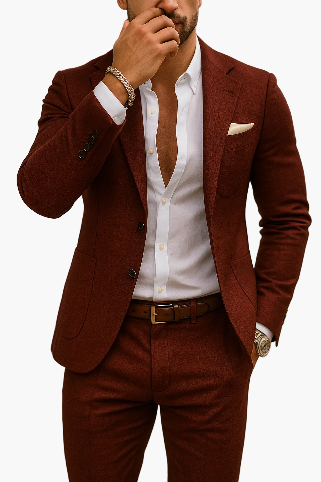 Zeitloser, eleganter Slim-Fit Herrenanzug, vielseitig für Business und festliche Abendmode.