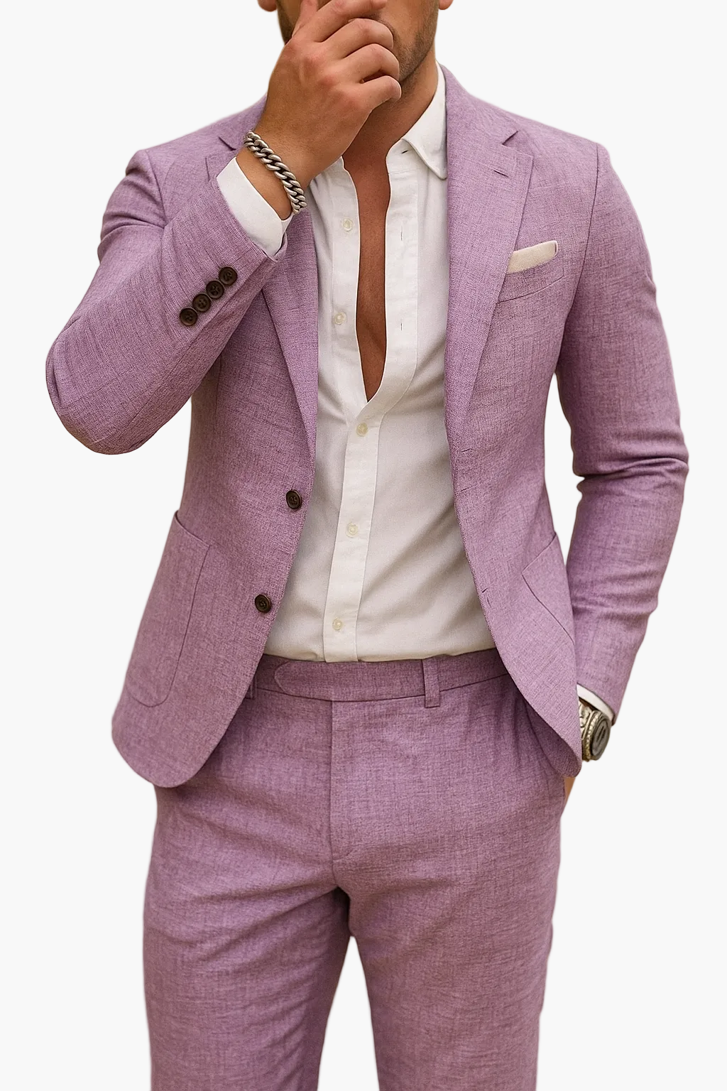 Moderner, formeller Herrenanzug im Slim-Fit, perfekt für Hochzeiten, Partys und das Büro.