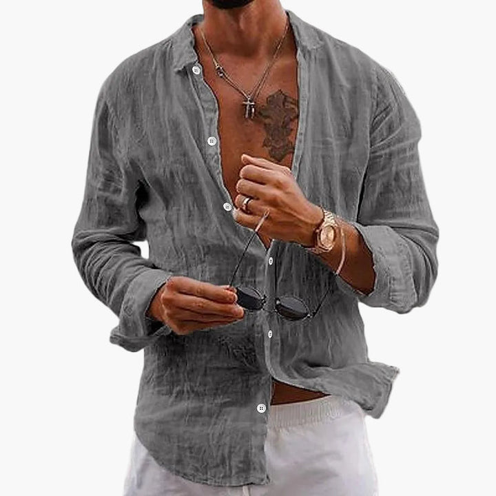 Lässiges Herren Sommerhemd in Relaxed Fit, Kurzarm, ideal für Freizeit und Urlaub.