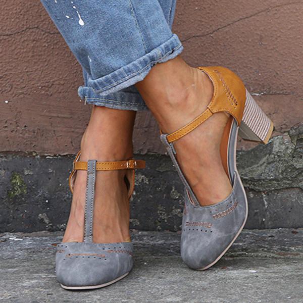 Graue komfortable Damen Pumps mit 5 cm Absatz. Elegante Bequemschuhe, perfekt für lange Tage im Büro.