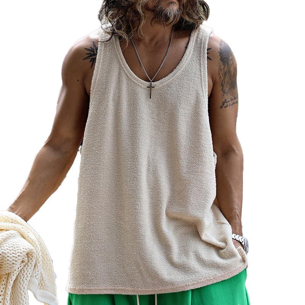 Atmungsaktives, leichtes Herren Rundhals Tank-Top. Ein vielseitiges Basic für Casual, Sport & Outdoor im Sommer.
