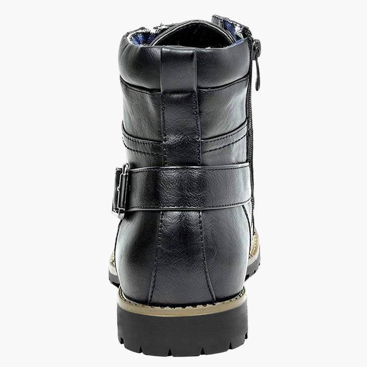 Braune Urban Herrenstiefel im Biker-Stil, bequem & robust für Freizeit und Motorradfahrten.