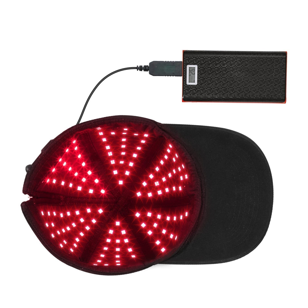 Ergonomische Infrarot Rotlicht Mütze für umfassende Kopfhaut- und Haarpflege, ideal für alle.