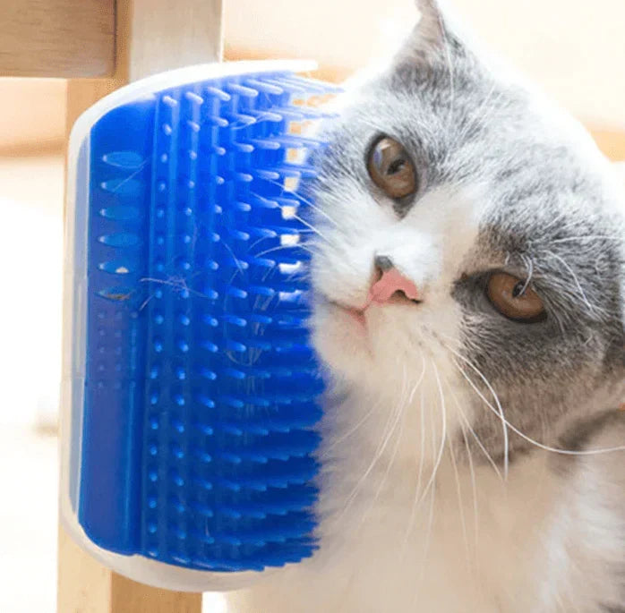 Katzenmassagebürste für Ecken, unterstützt die Katzenhygiene & macht das Fell geschmeidig.