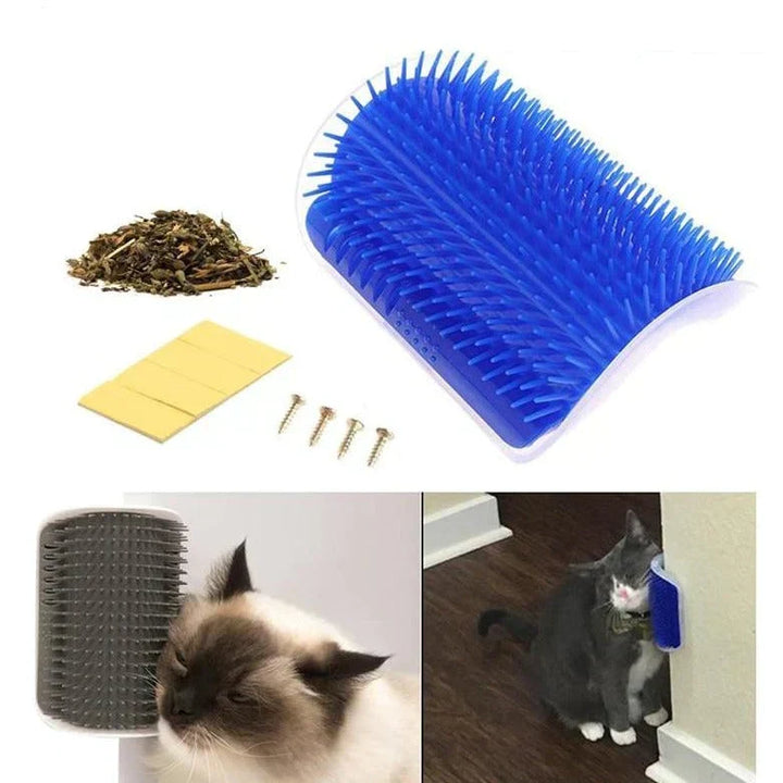 Effektive Katzenbürste für Ecken, hilft beim Enthaaren & bietet eine wohltuende Massage.