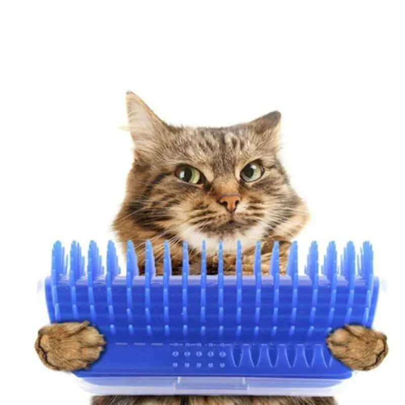 Eckbürste für Katzen zur Fellpflege, perfekt für Katzen, die sich selbst bürsten möchten.